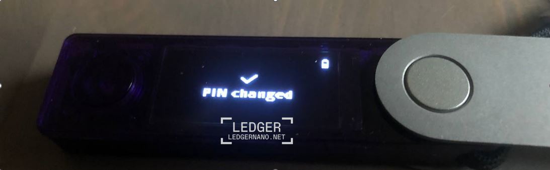 change pin code ledger 08